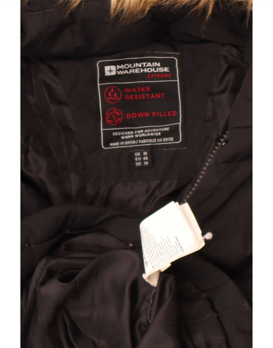 Cappotto imbottito con cappuccio da donna Mountain Warehouse UK 18 XL Poliestere nero