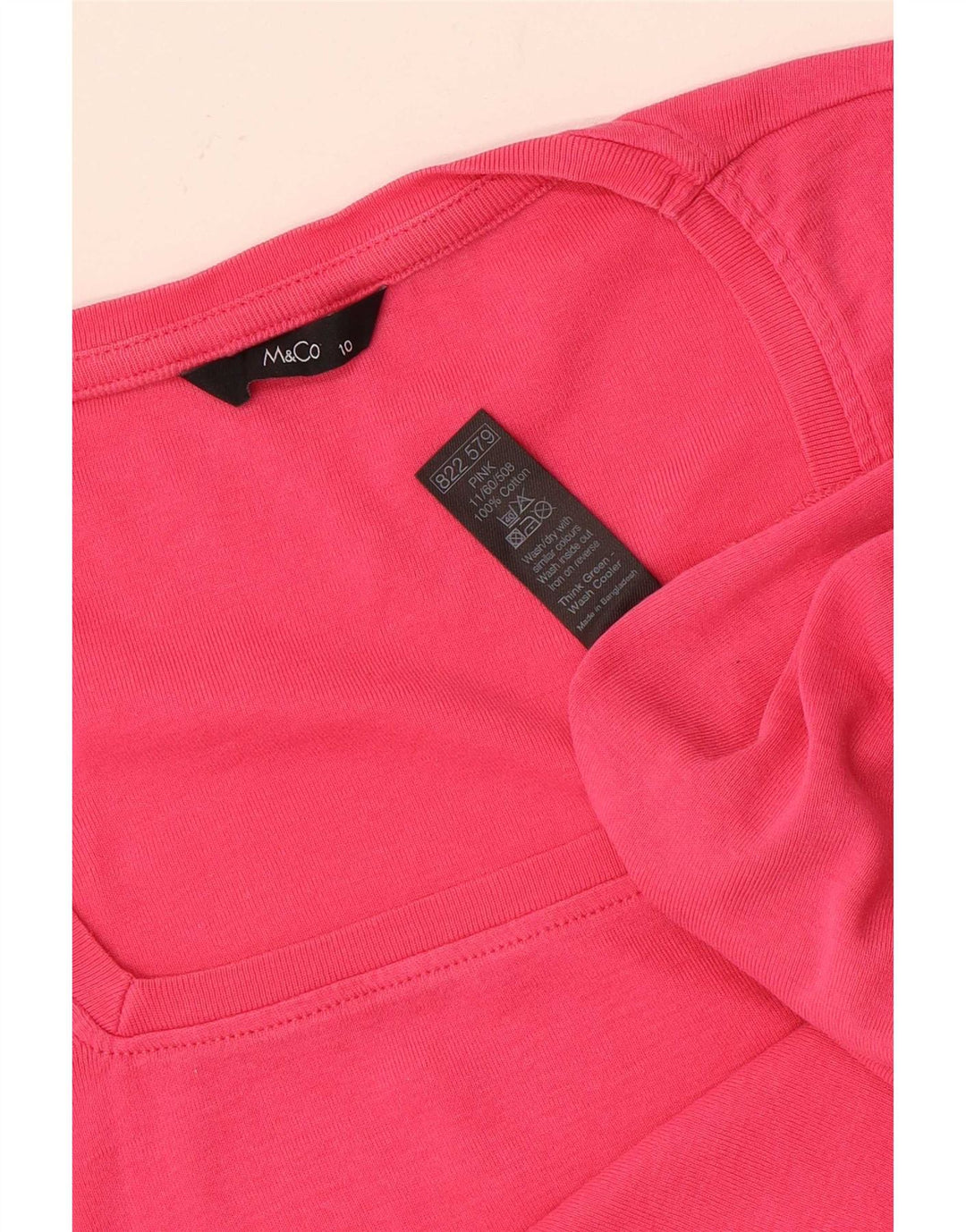 Maglietta da donna M&Co Top UK 10 piccola in cotone rosa