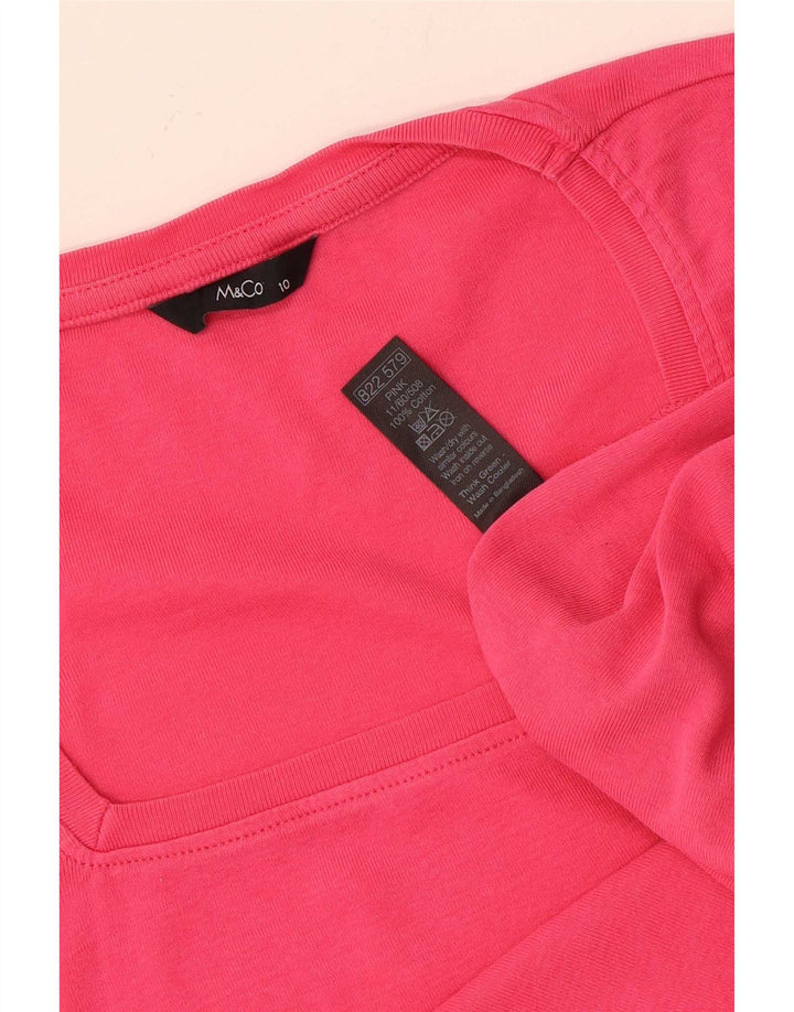 Maglietta da donna M&Co Top UK 10 piccola in cotone rosa