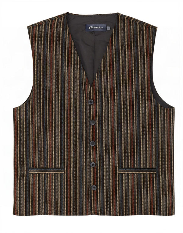 Gilet da uomo Cartouche grande poliestere a righe beige