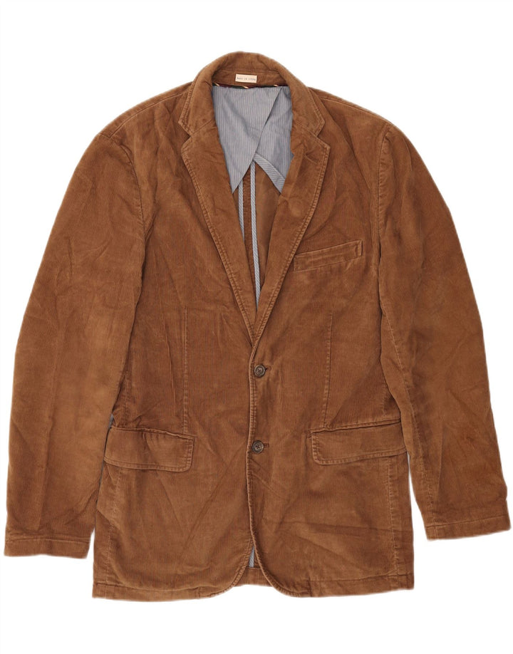 J. Crew Giacca da uomo in velluto a coste a 2 bottoni UK 38 Cotone marrone medio