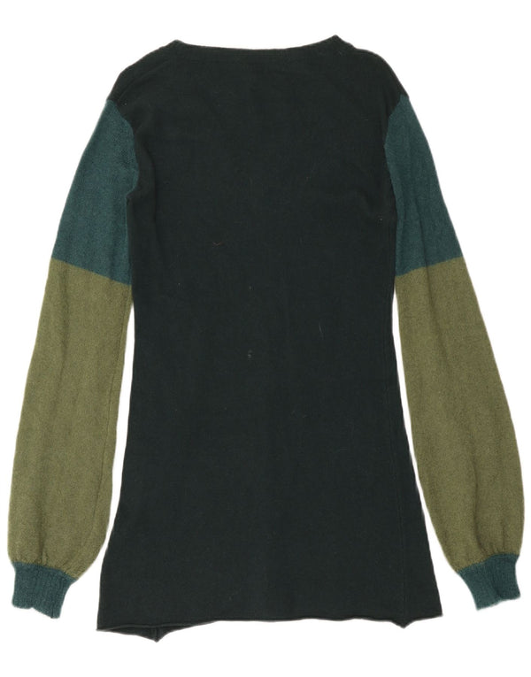 Abito maglione a maniche lunghe da donna Gas UK 12 Colorblock verde medio