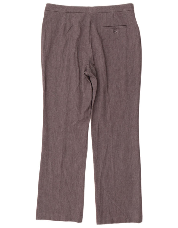 Pantaloni da abito dritti da donna Marks & Spencer UK 12 Medium W30 L28 Grigio