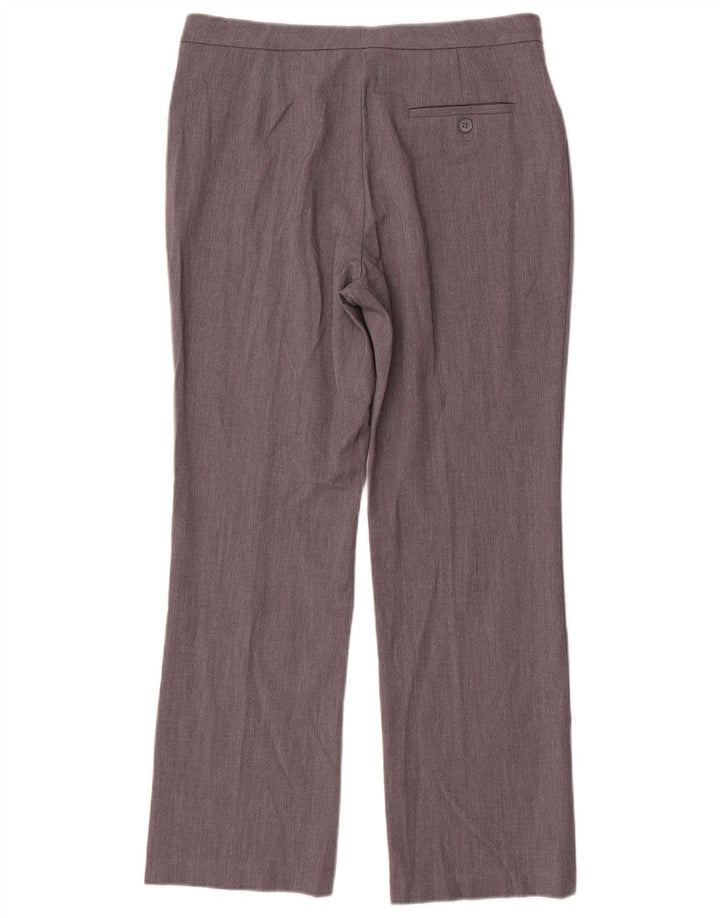 Pantaloni da abito dritti da donna Marks & Spencer UK 12 Medium W30 L28 Grigio