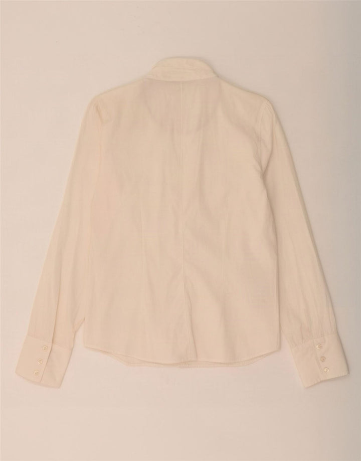 Camicia da donna Tommy Hilfiger con volant sul davanti US 12 Large White Cotton