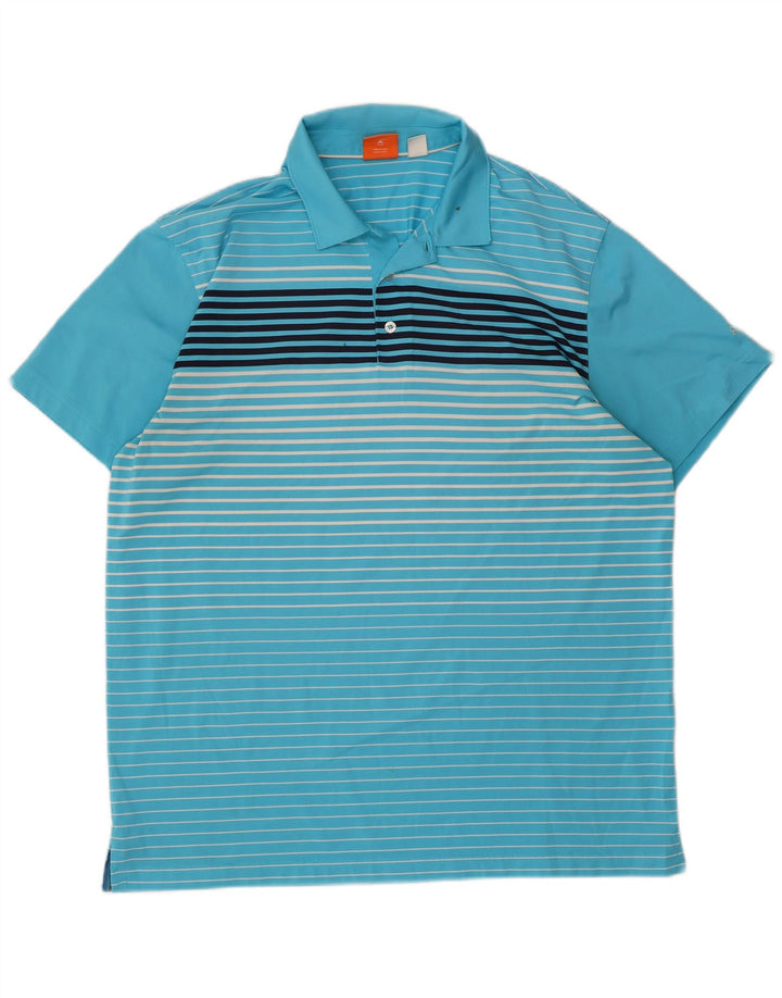 Polo PUMA da uomo a righe grandi blu