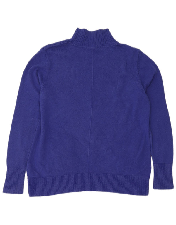 Maglione maglione con collo alto e vestibilità rilassata da donna di White Stuff UK 10 piccolo blu