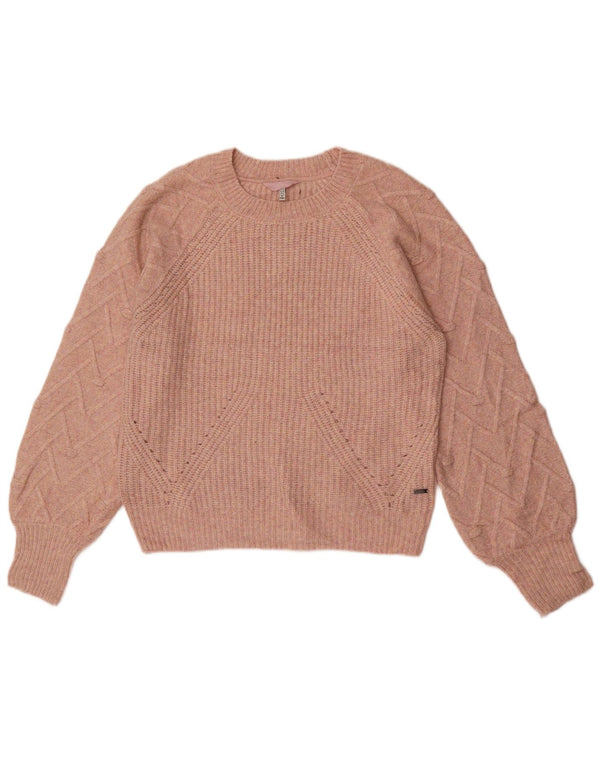 Joules Maglione da donna oversize con scollo a barca UK 10 Piccolo rosa chiazzato