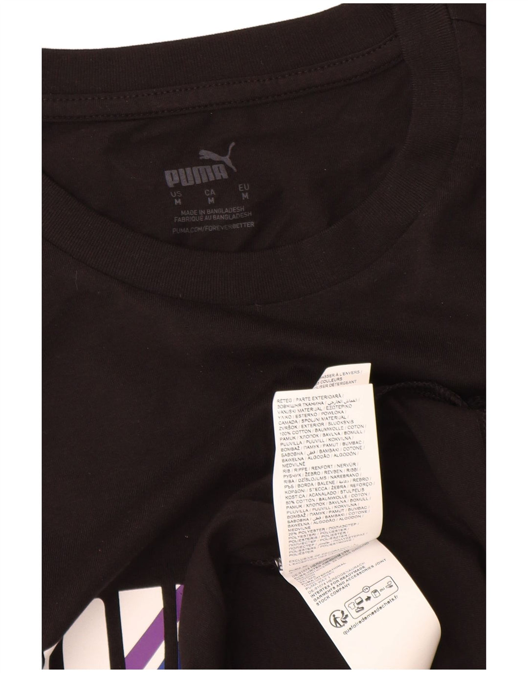 Canotta grafica da uomo Puma, cotone medio nero