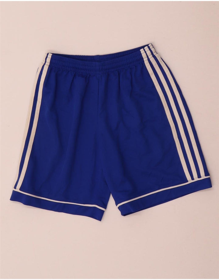 Pantaloncini sportivi Adidas Climalite da ragazzo 11-12 anni in poliestere blu