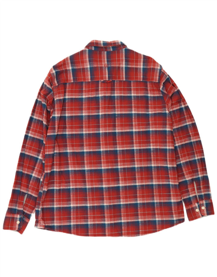 Camicia in flanella da uomo Fat Face 2XL Cotone a quadri rossi