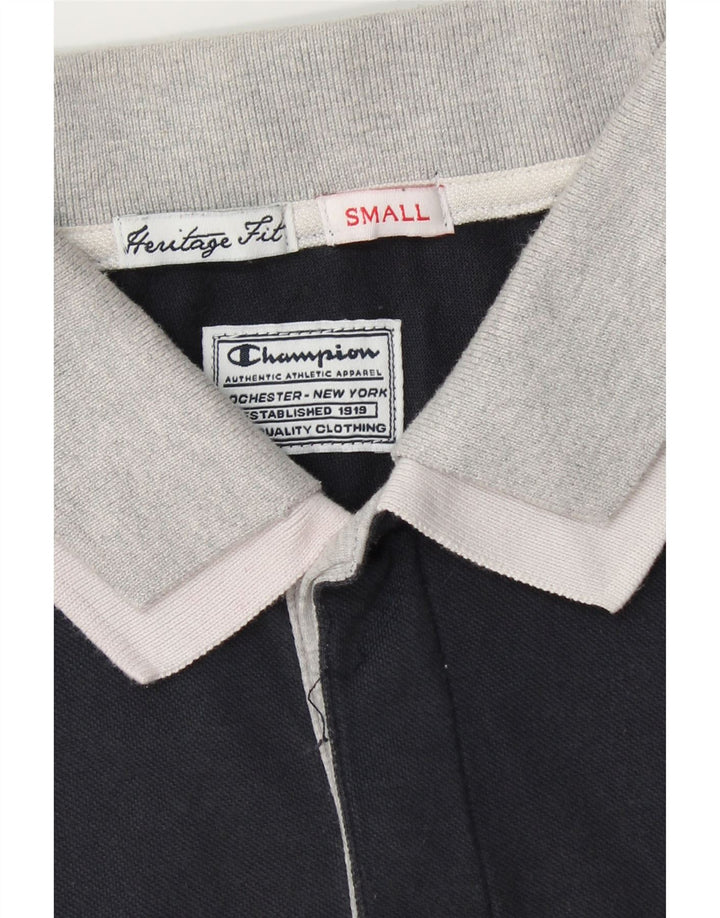 CHAMPION Mens Heritage Fit Polo Shirt Small Navy Blue Vintage Champion and Second-Hand Champion from Messina Hembry 