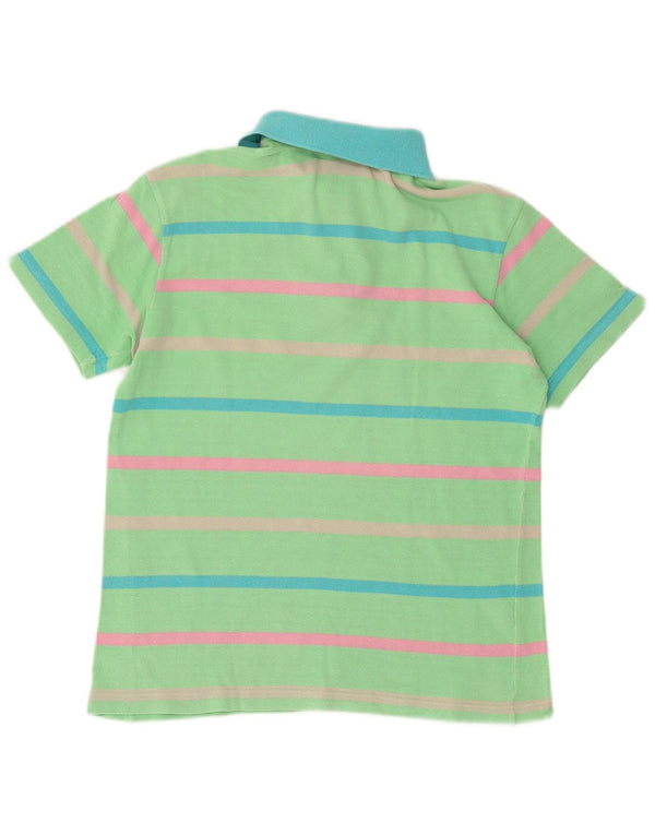 Polo Lacoste da bambino 15-16 anni in cotone a righe verdi