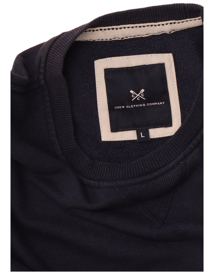 CREW CLOTHING Felpa da uomo maglione grande blu navy