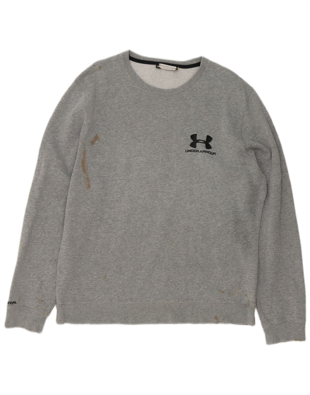 Felpa grafica da uomo Under Armour Maglione grande grigio screziato