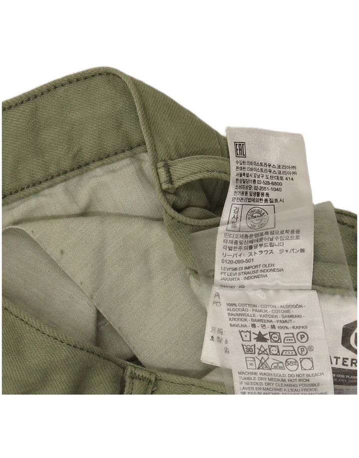 Pantaloni cargo dritti da donna Levi's W24 L28 in cotone verde