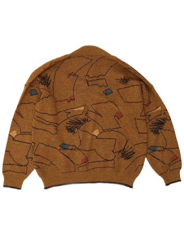 Angelo Litrico Maglione da uomo con collo a scialle IT 52/54 Large Marrone