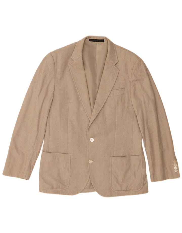 Giacca blazer a 2 bottoni da uomo Marks & Spencer UK 40 Cotone beige medio