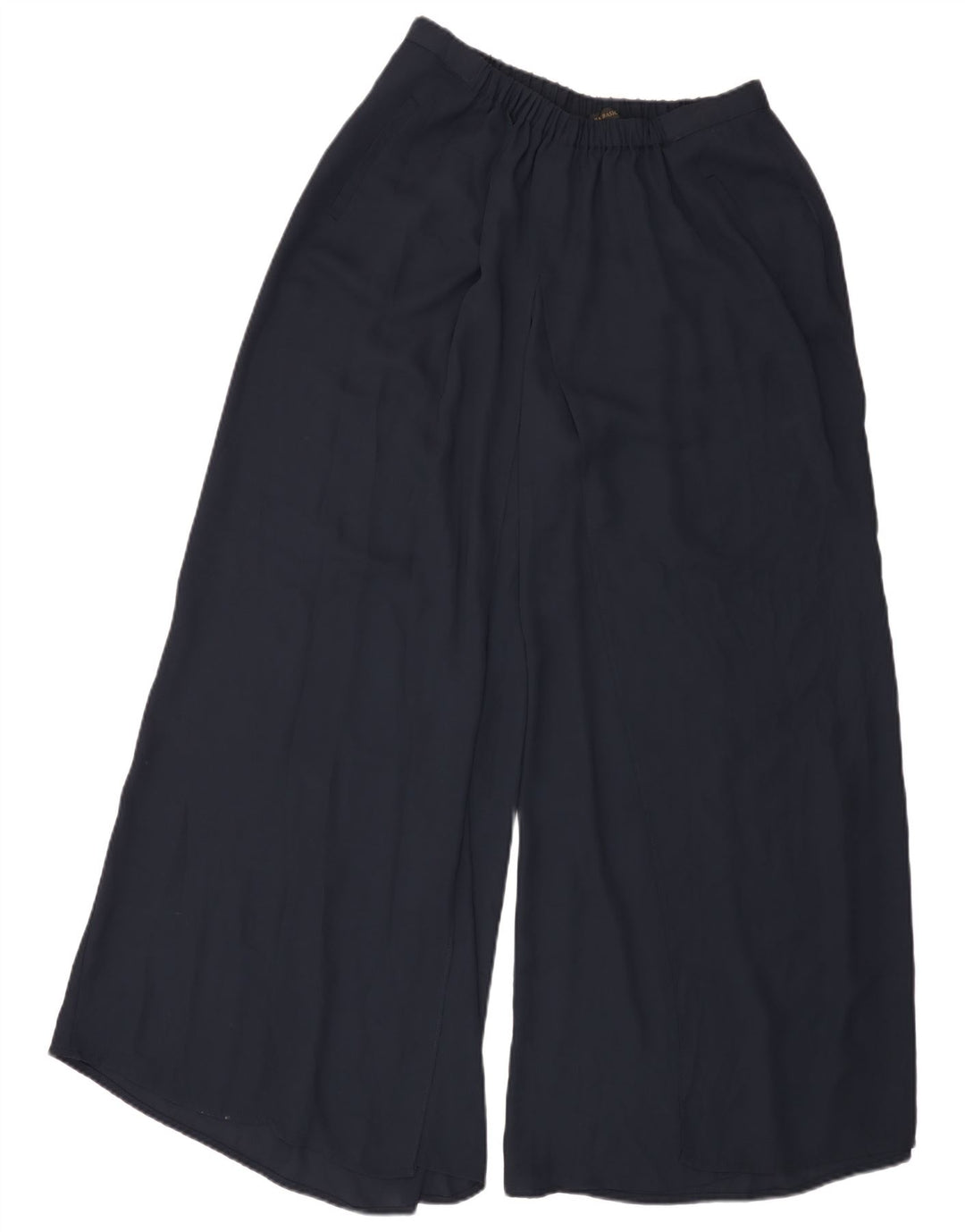 Pantaloni casual da donna a gamba larga ZARA Large W32 L31 poliestere blu navy