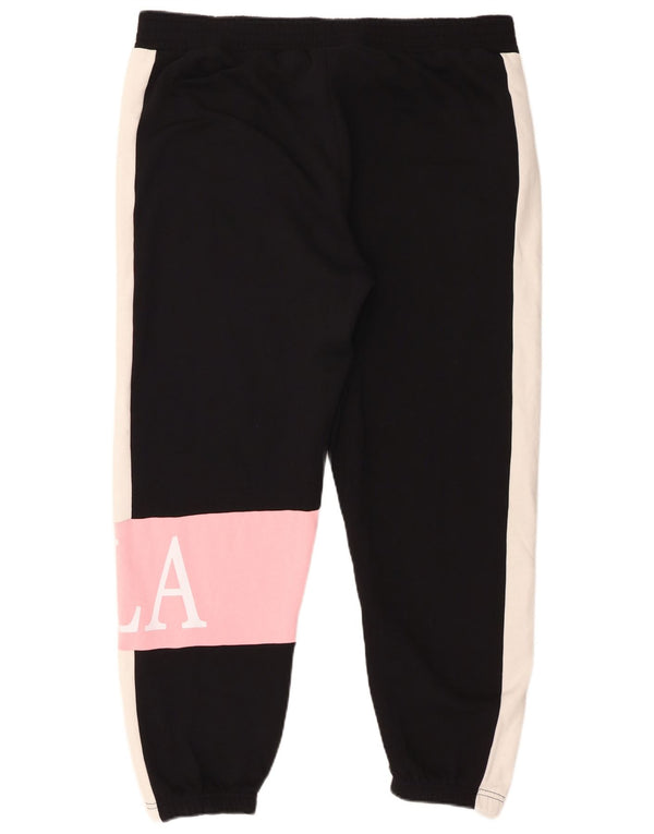 Pantaloni da tuta con grafica da donna Fila Joggers UK 18 XL Nero Colourblock