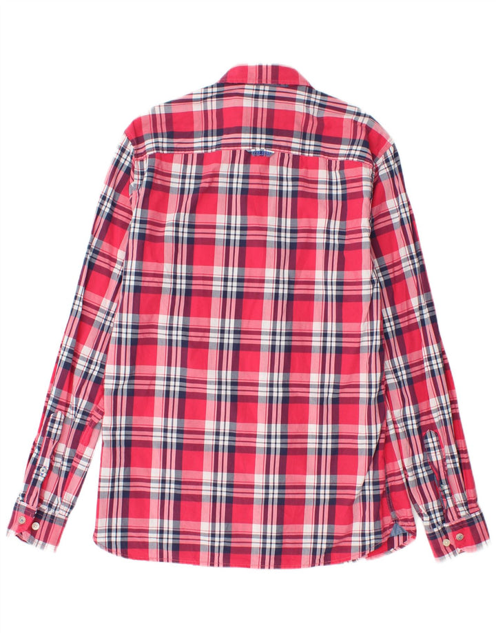 Crew Clothing Camicia slim fit da uomo in cotone a quadri rossi piccoli