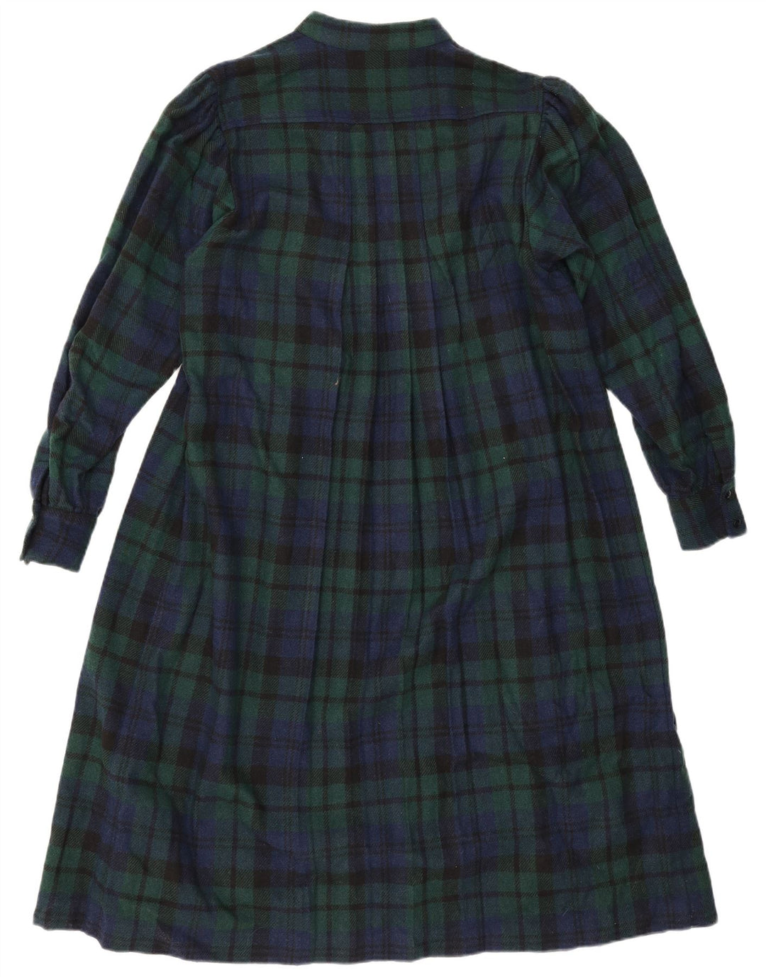 Abito lungo da donna vintage a maniche lunghe IT 42 medio a quadri multicolore
