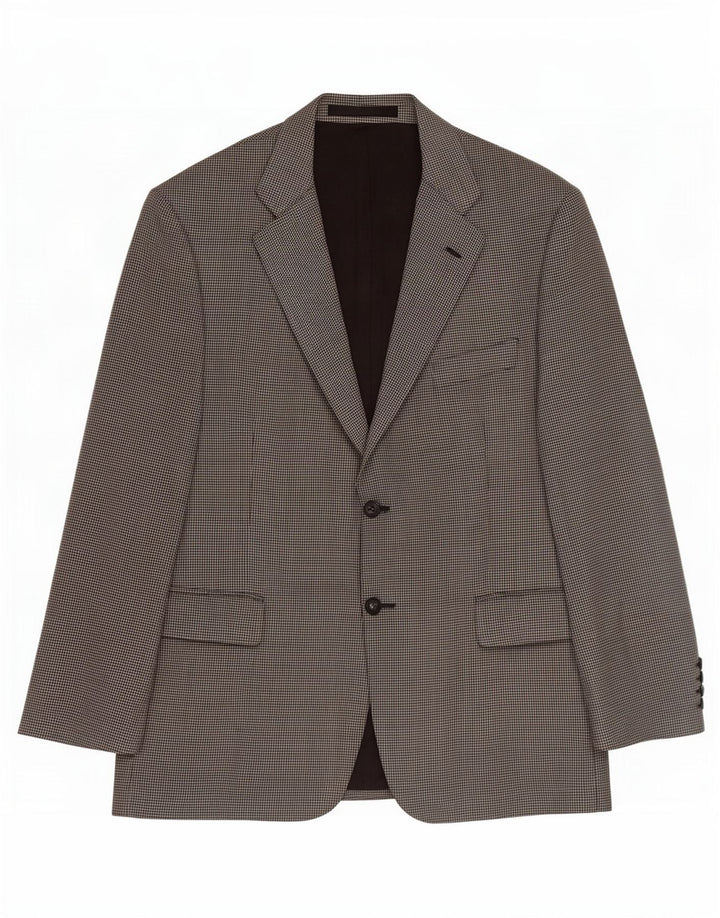 Giacca blazer a 2 bottoni da uomo Marks & Spencer UK 44 XL pied de poule nera