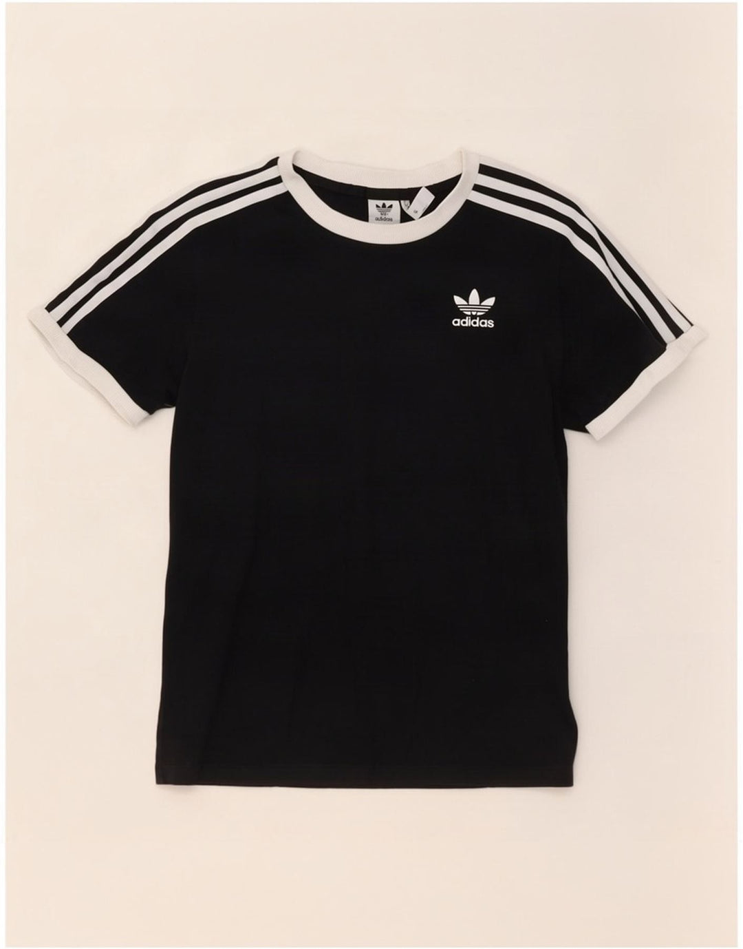 T-shirt da donna Adidas Top UK 8 piccola in cotone nero
