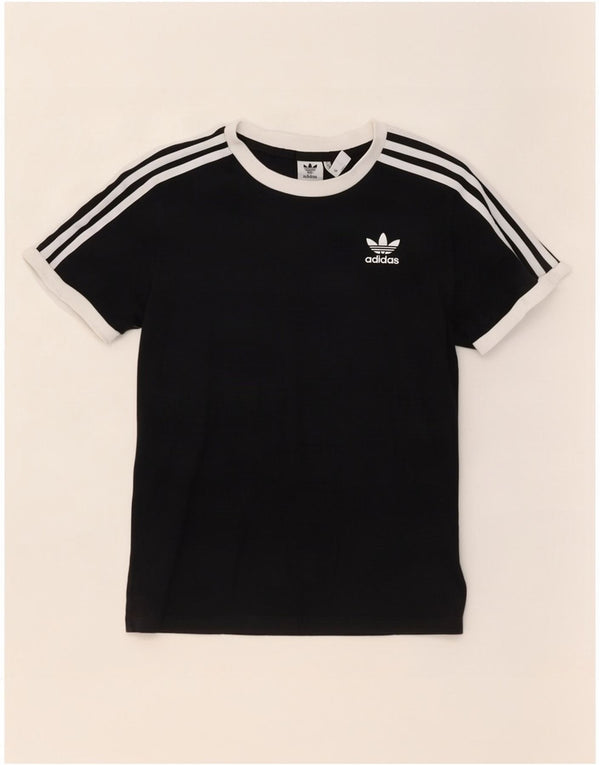 T-shirt da donna Adidas Top UK 8 piccola in cotone nero