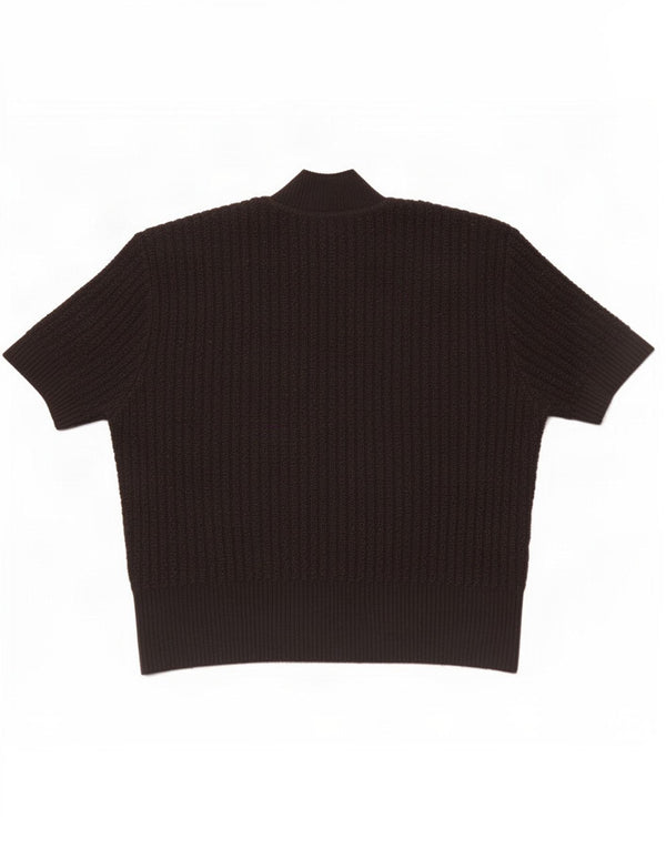 Sportmax Womens Crop Turtle Neck Jumper Sweater UK 14 Large Black