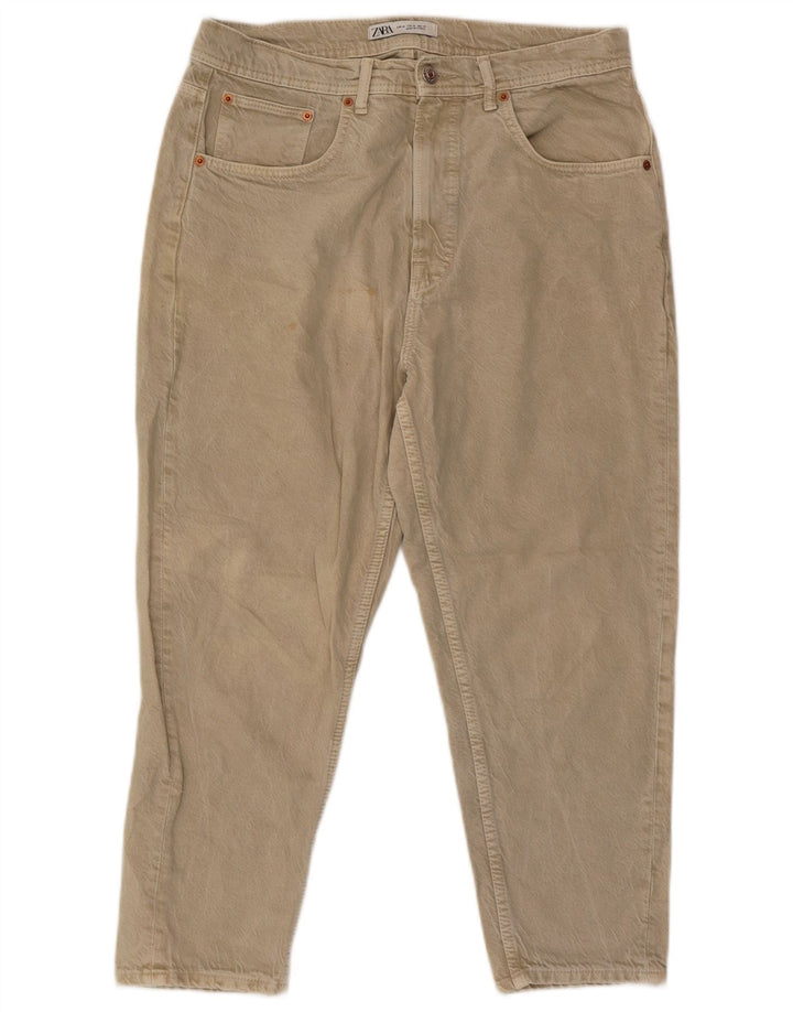 Jeans affusolati da uomo Zara EU 42 Large W32 L23 Beige