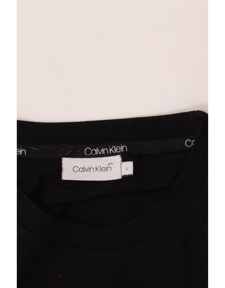 CALVIN KLEIN T-shirt grafica da uomo grande nera