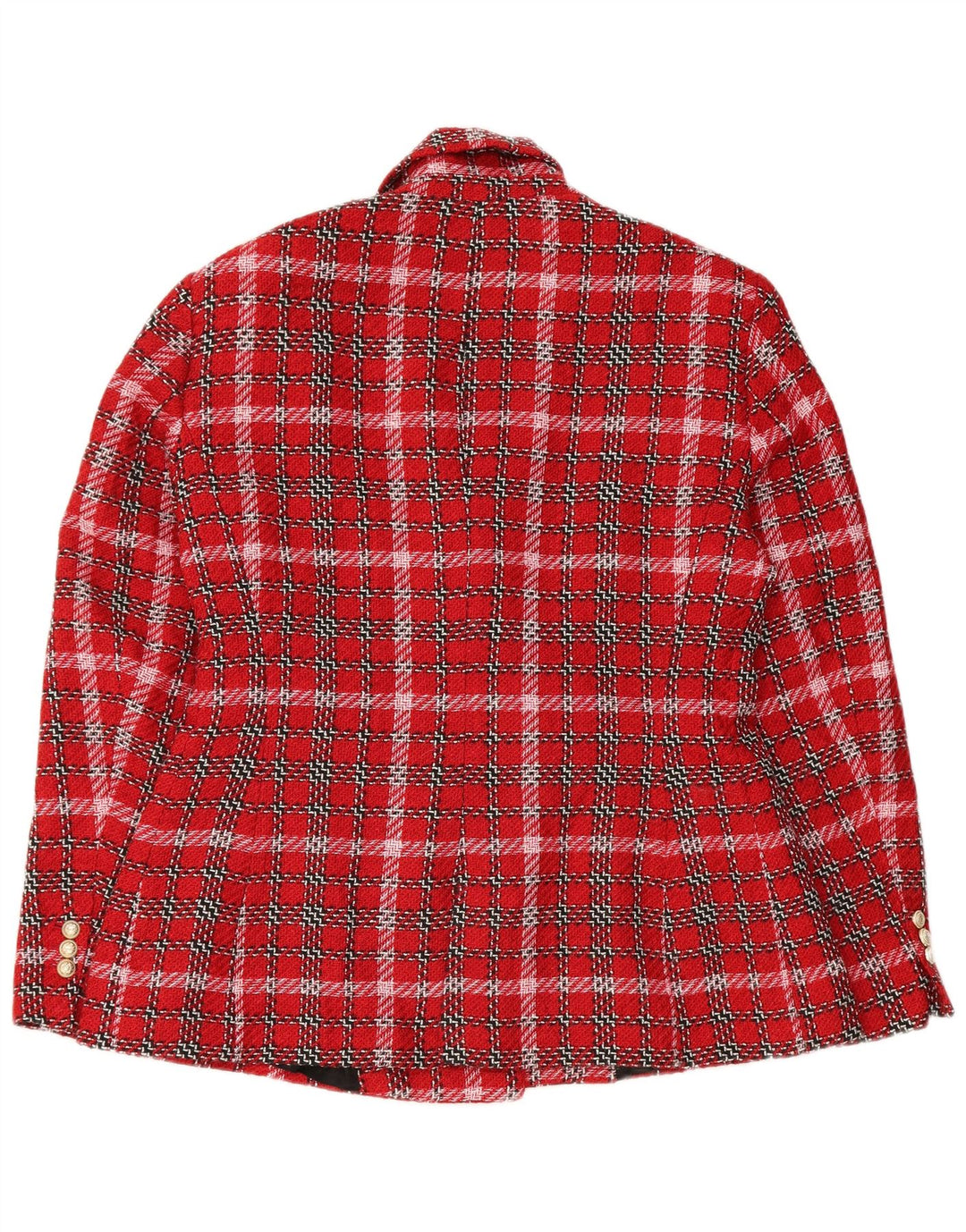 Giacca blazer doppiopetto da donna Zara UK 18 XL a quadri rossi