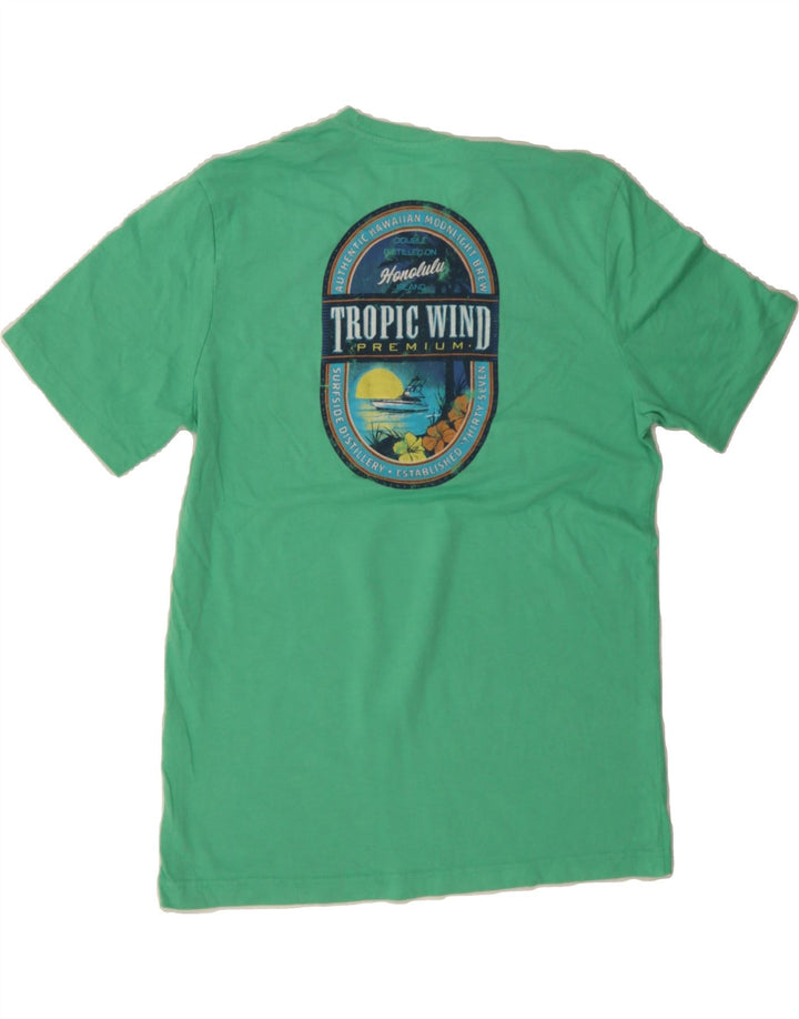IZOD Mens Salt Water Graphic T-Shirt Top Medium Green Cotton Vintage Izod and Second-Hand Izod from Messina Hembry 