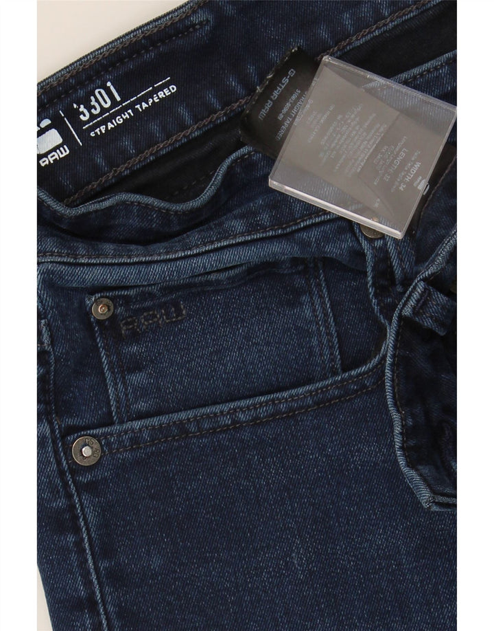 Jeans dritti affusolati da uomo G-STAR W34 L32 cotone blu navy