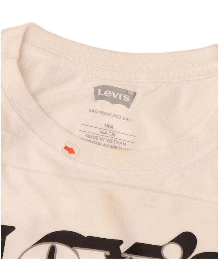T-shirt grafica per ragazzi LEVI'S 13-14 anni in cotone bianco