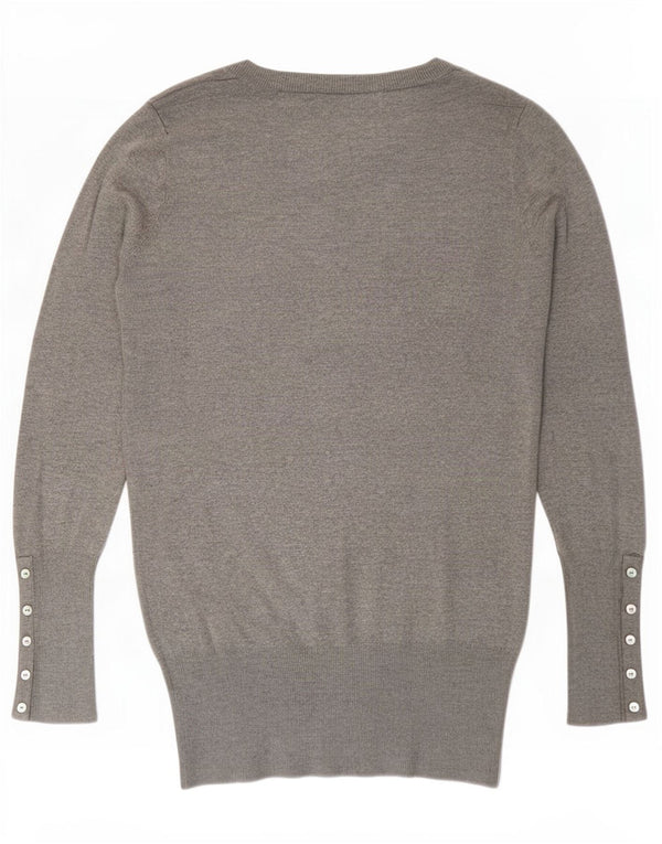 Maglione Zara da donna con scollo a V UK 12 Grigio medio