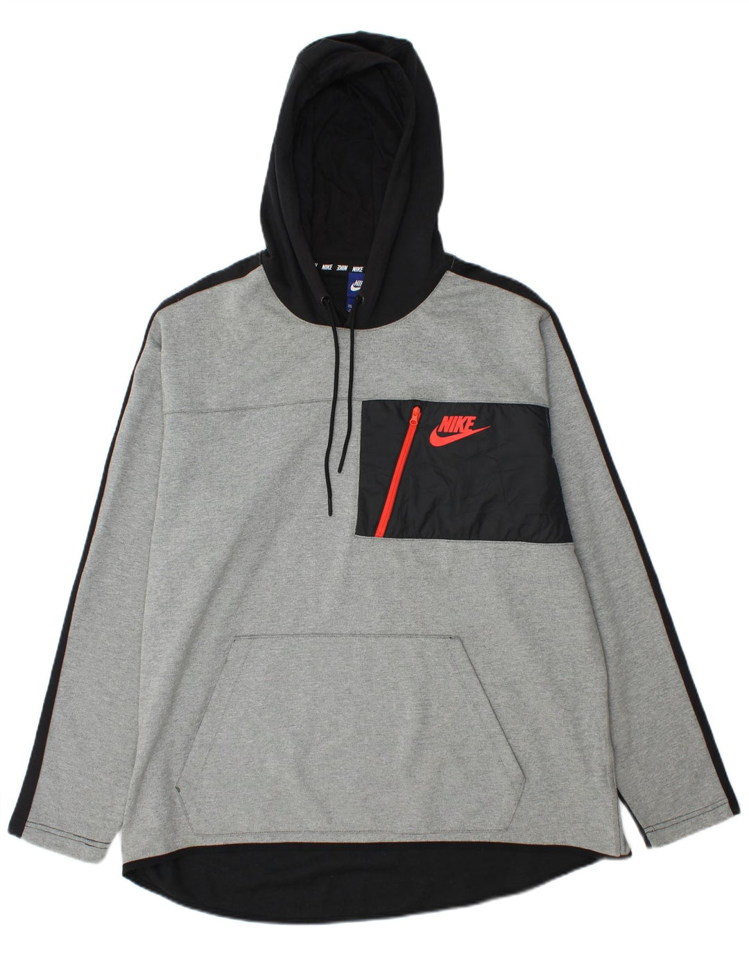 Felpa con cappuccio da uomo Nike 2XL color block grigio