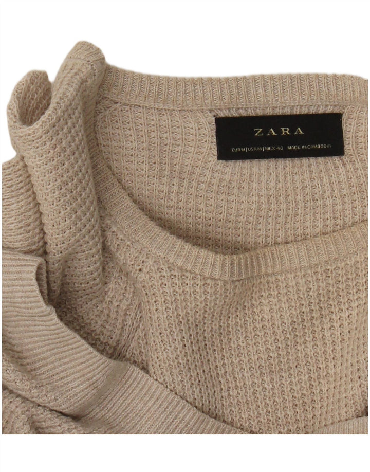 Maglione Zara da uomo con scollo a barca beige medio