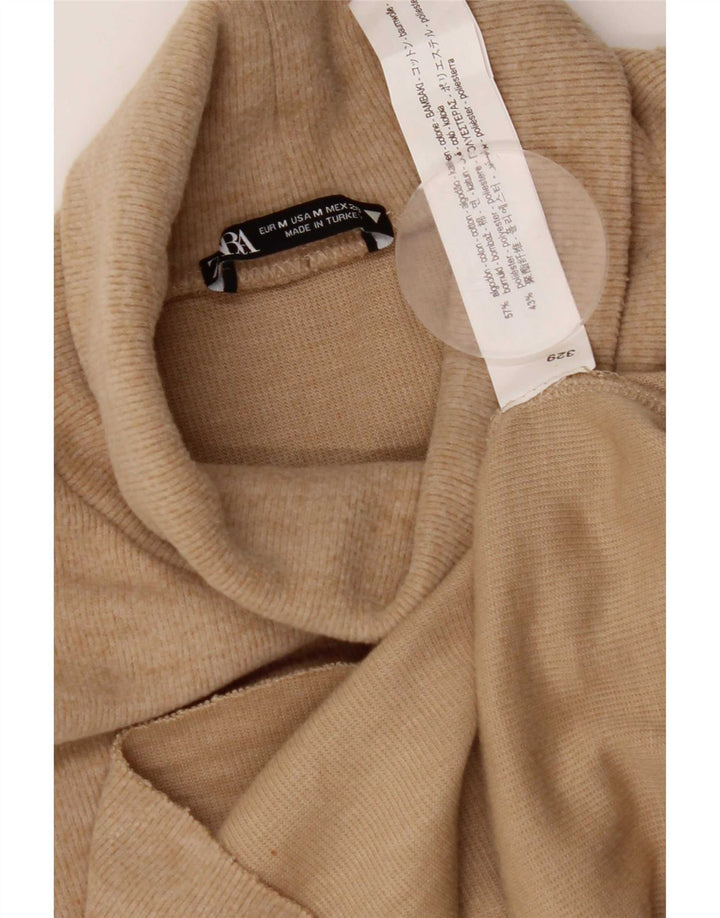 Camicetta senza maniche da donna Zara UK 12 Cotone beige medio