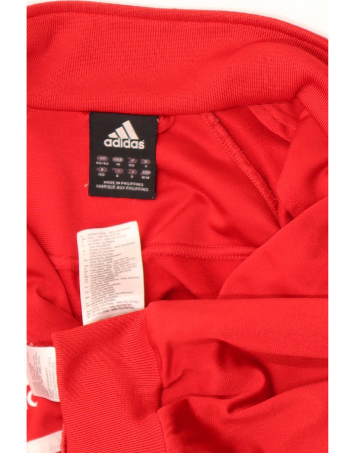Giacca da tuta da uomo Adidas UK 40/42 Poliestere color block rosso medio