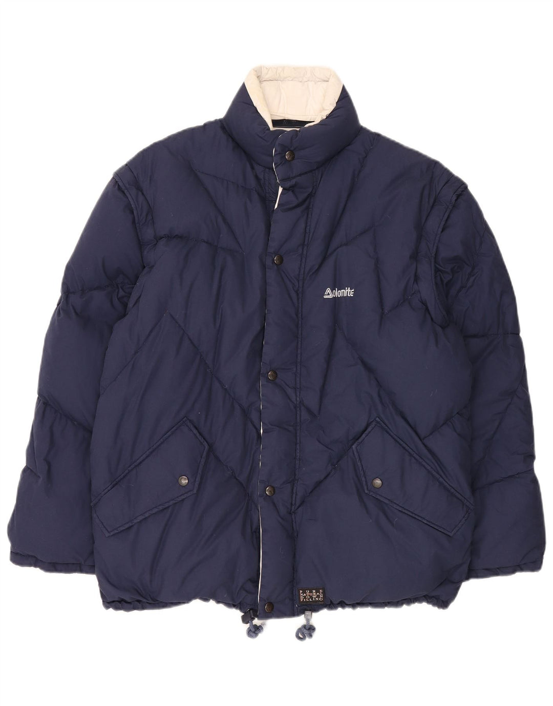 Giacca imbottita reversibile da uomo Dolomite UK 38 poliestere medio blu navy