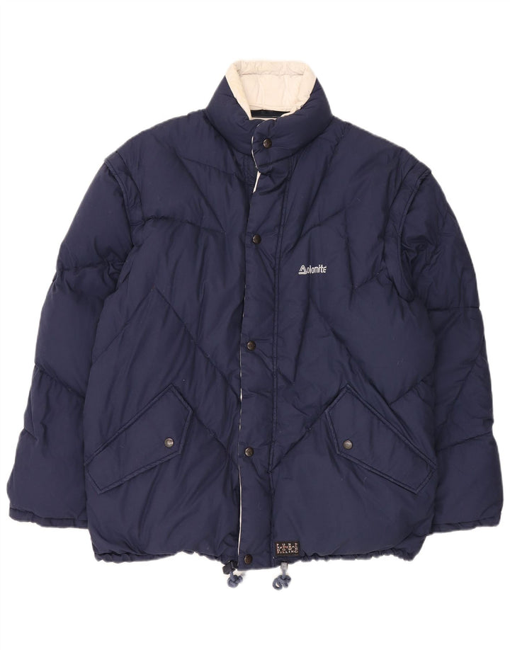 Giacca imbottita reversibile da uomo Dolomite UK 38 poliestere medio blu navy