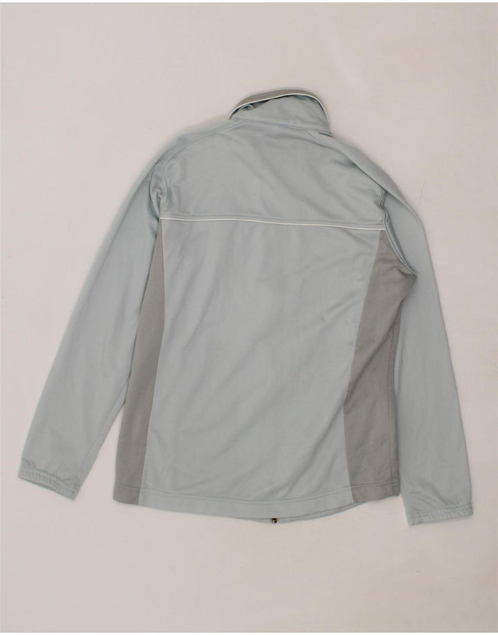 ASICS Womens Oversized Tracksuit Top Jacket UK 10 Small Blue Colourblock Vintage Asics and Second-Hand Asics from Messina Hembry 