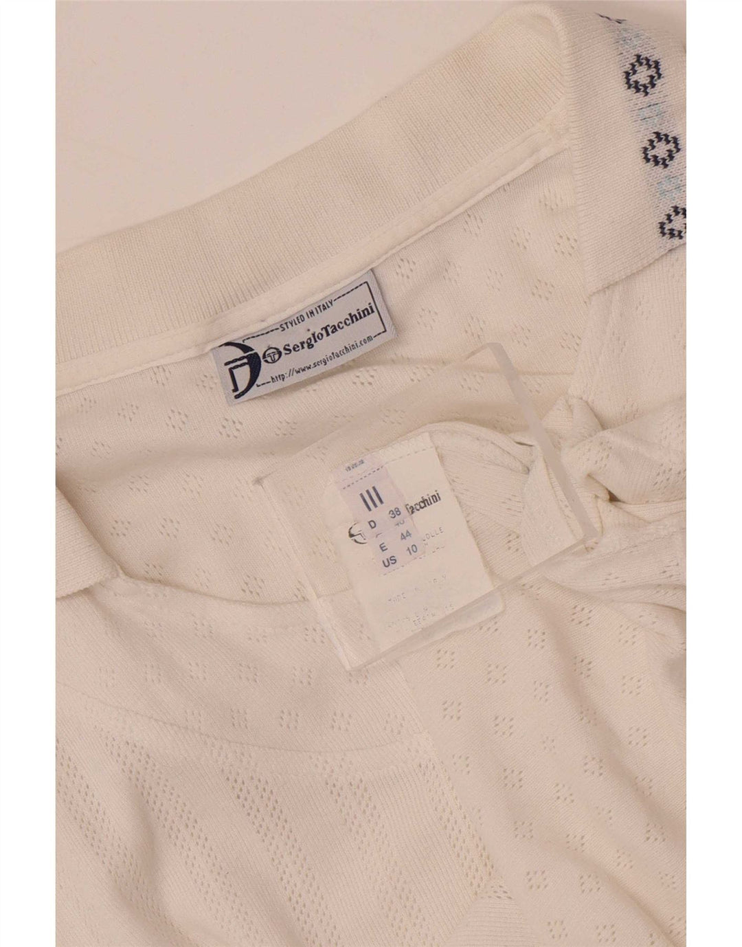 Polo senza maniche da donna Sergio Tacchini EU 38 Medium White Fair Isle