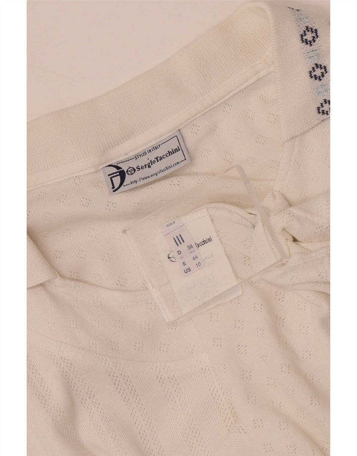 Polo senza maniche da donna Sergio Tacchini EU 38 Medium White Fair Isle