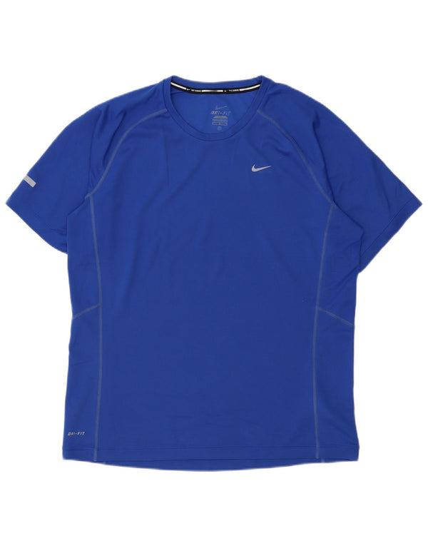 T-shirt Nike Dri Fit da uomo, grande, in poliestere blu