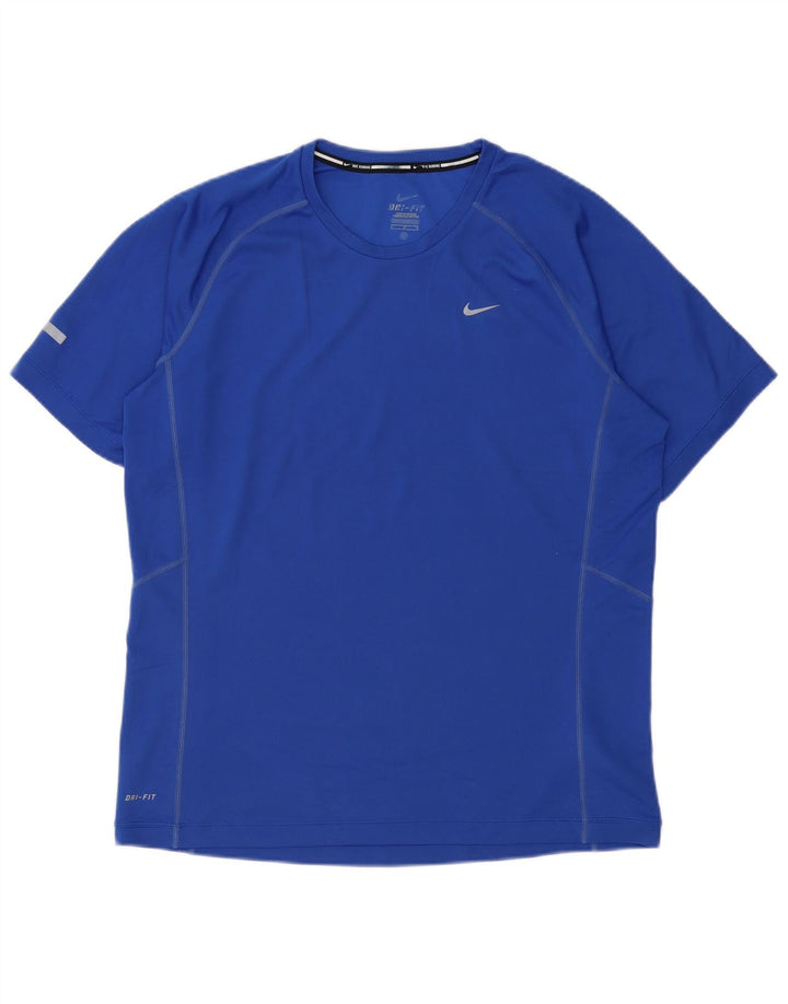 T-shirt Nike Dri Fit da uomo, grande, in poliestere blu