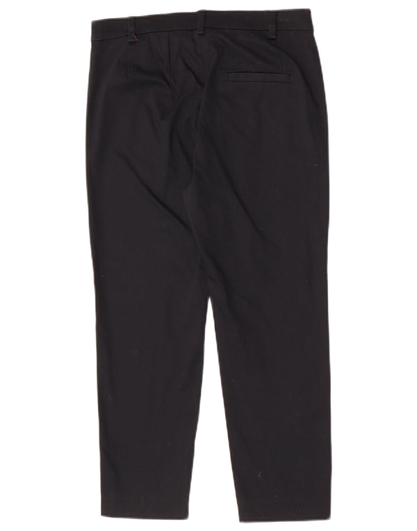 Pantaloni da abito dritti da donna Marks & Spencer UK 10 piccoli W28 L23 neri