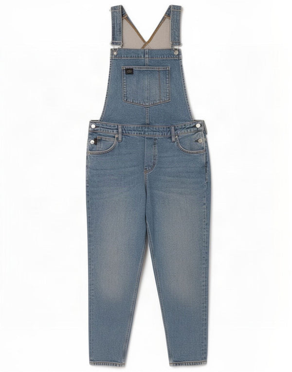 Superdry Donna Salopette Jeans UK 16 Large W36 L26 Blu Cotone